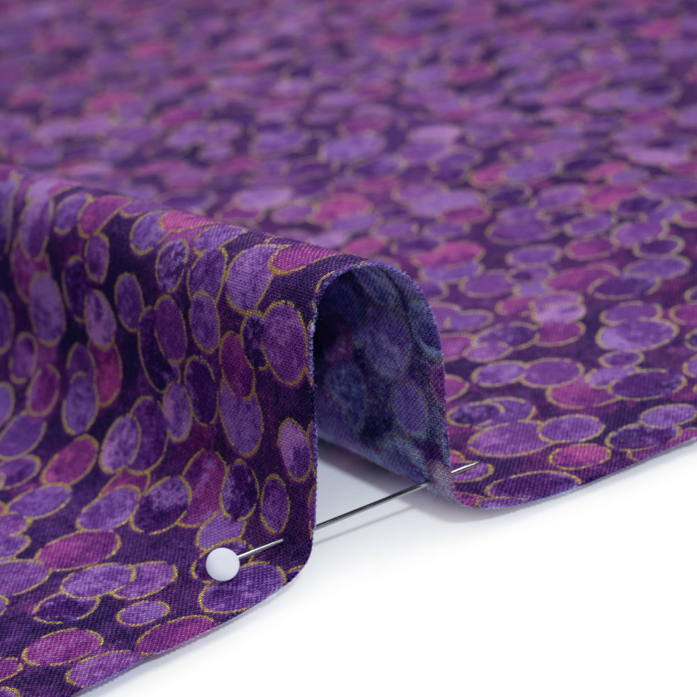Metallic Printed Quilting Cotton by Northcott - Pansy Polka Dot Confetti - Shimmer Collection