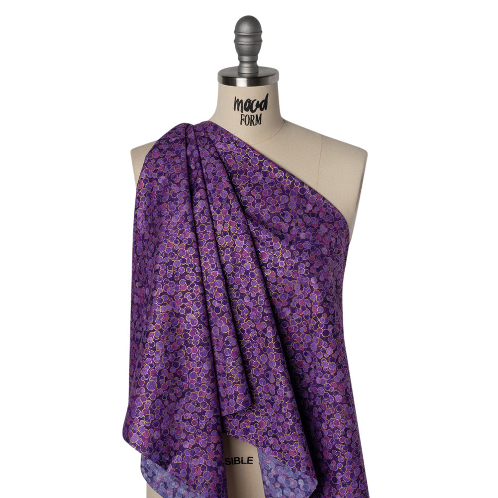 Metallic Printed Quilting Cotton by Northcott - Pansy Polka Dot Confetti - Shimmer Collection