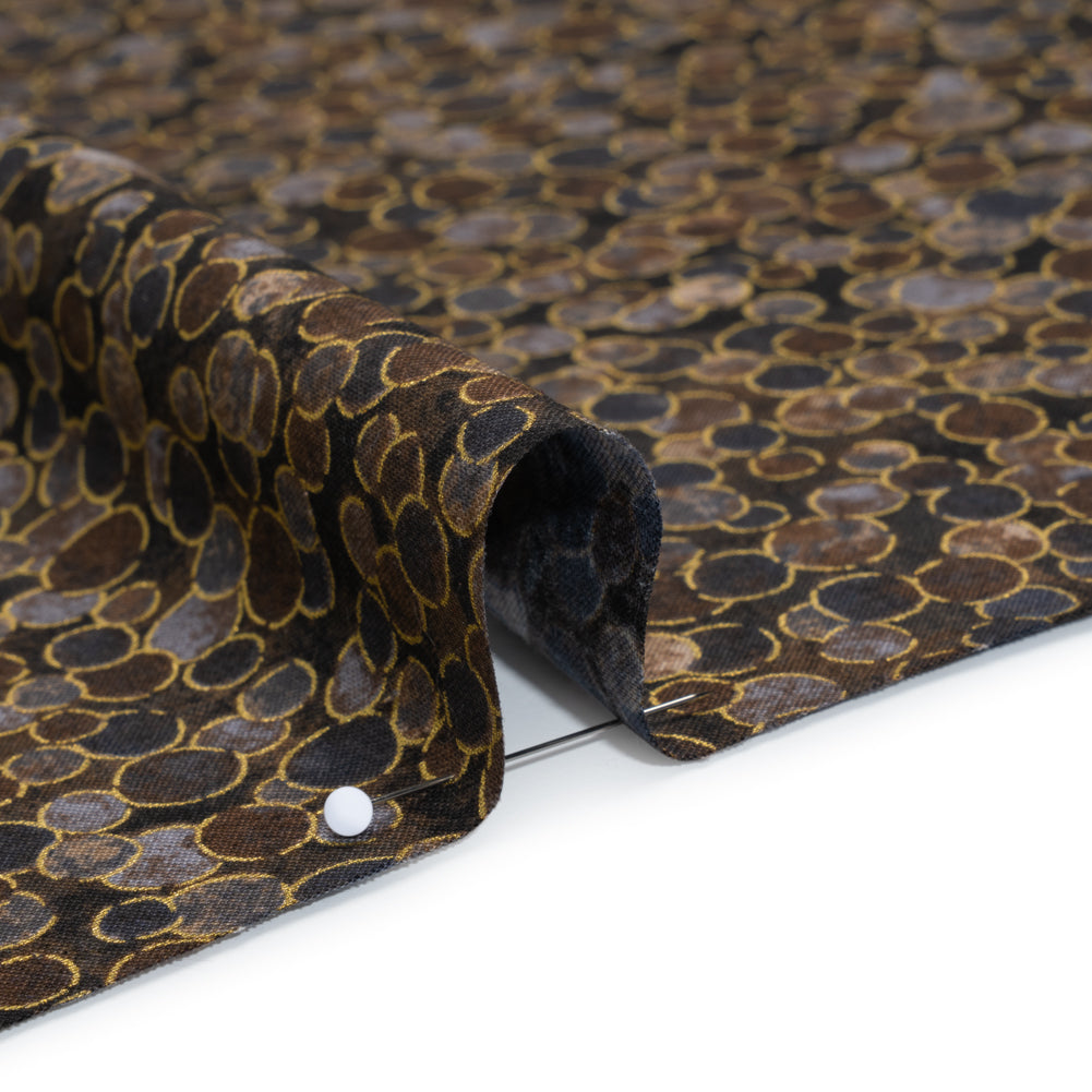 Metallic Printed Quilting Cotton by Northcott - Desert Sand Polka Dot Confetti - Shimmer Collection