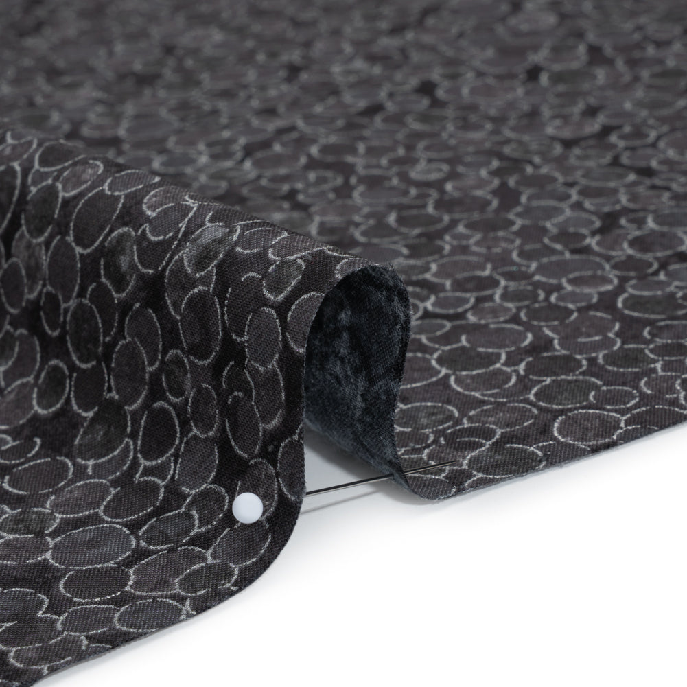 Metallic Printed Quilting Cotton by Northcott - City Fog Polka Dot Confetti - Shimmer Collection