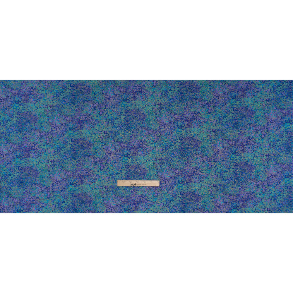 Metallic Printed Quilting Cotton by Northcott - Deep Sea River Rocks - Shimmer Collection