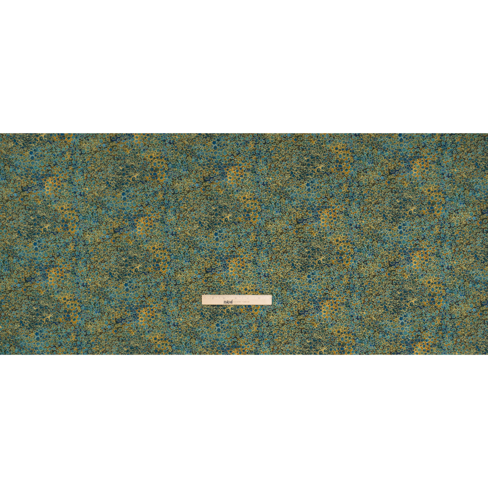 Metallic Printed Quilting Cotton by Northcott - Dawn River Rocks - Shimmer Collection