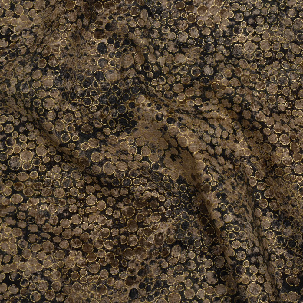 Metallic Printed Quilting Cotton by Northcott - Desert Sand River Rocks - Shimmer Collection