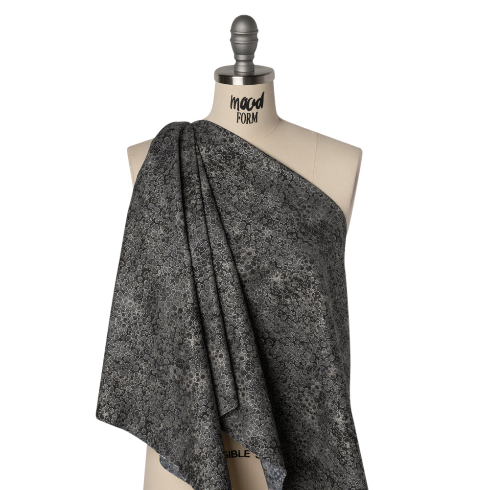 Metallic Printed Quilting Cotton by Northcott - City Fog River Rocks - Shimmer Collection