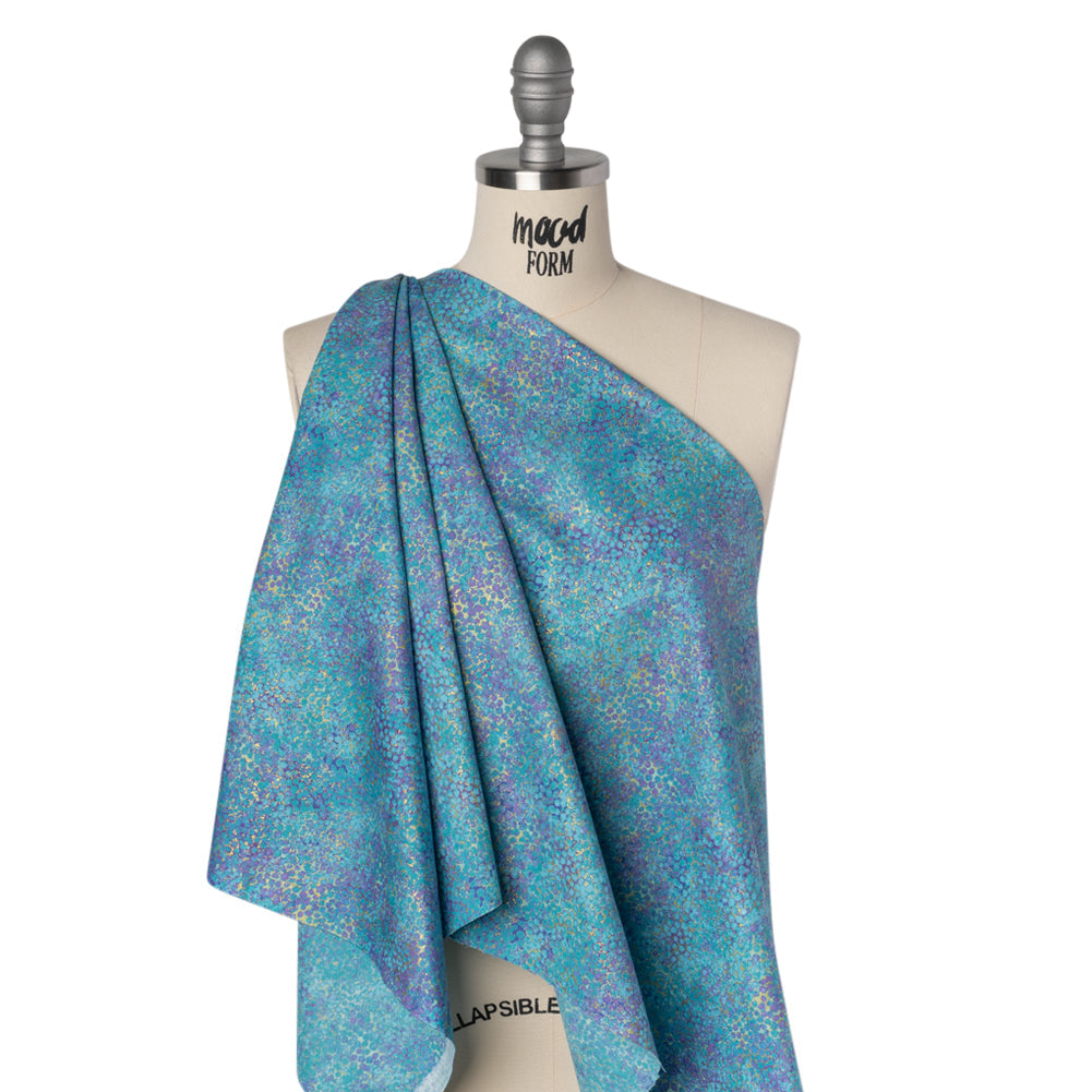 Metallic Printed Quilting Cotton by Northcott - Deep Sea Pebbles - Shimmer Collection