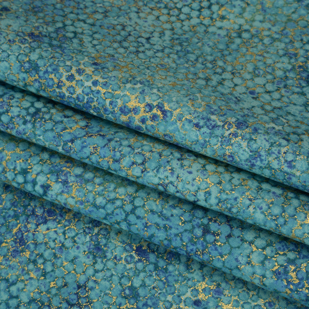 Metallic Printed Quilting Cotton by Northcott - Dusk Pebbles - Shimmer Collection
