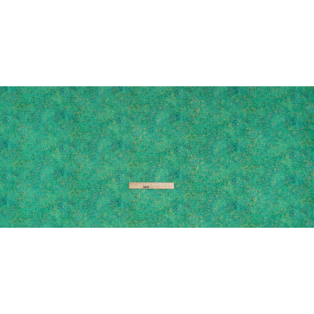 Metallic Printed Quilting Cotton by Northcott - Peacock Pebbles - Shimmer Collection