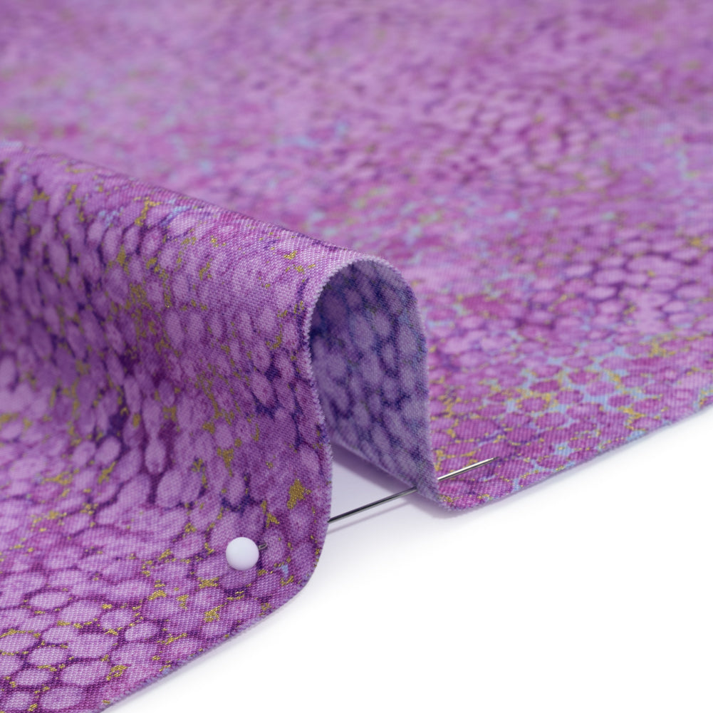 Metallic Printed Quilting Cotton by Northcott - Pansy Pebbles - Shimmer Collection
