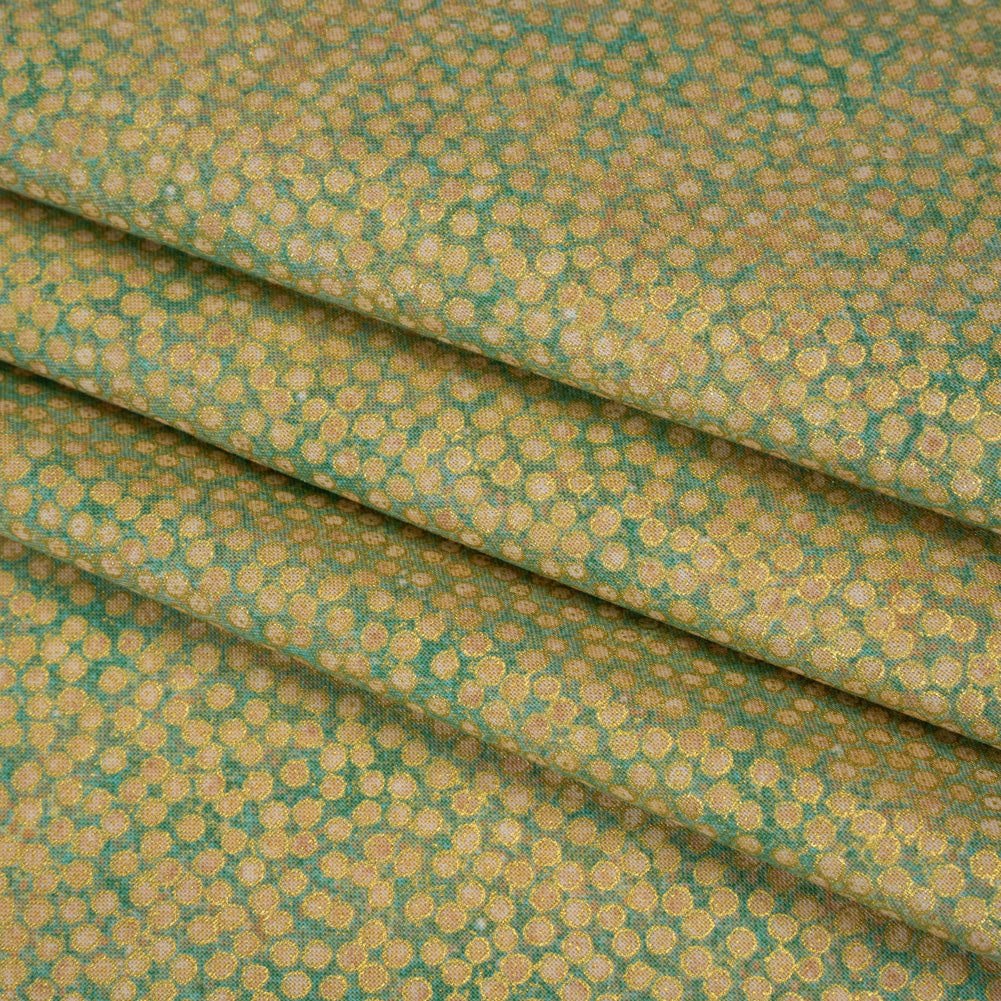 Metallic Printed Quilting Cotton by Northcott - Dawn Tiny Dots - Shimmer Collection