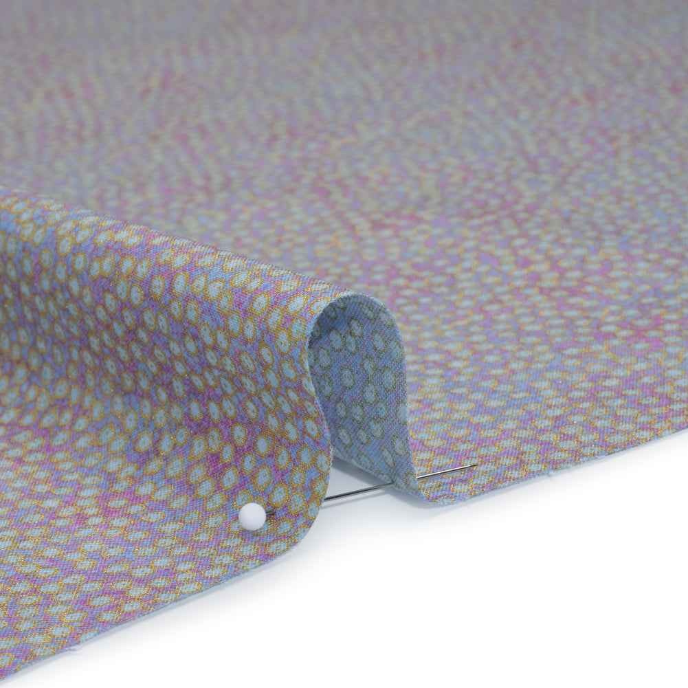 Metallic Printed Quilting Cotton by Northcott - Pansy Tiny Dots - Shimmer Collection