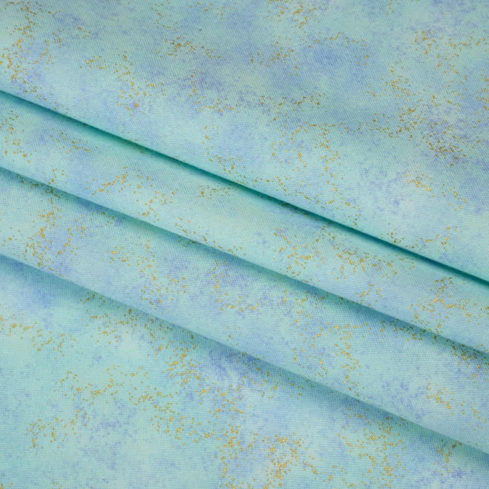 Metallic Printed Quilting Cotton by Northcott - Deep Sea Speckle - Shimmer Collection