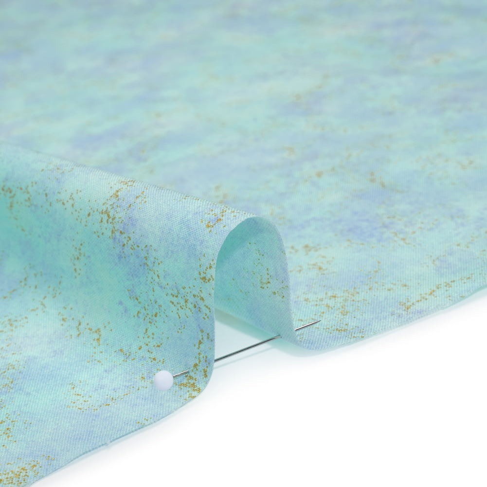 Metallic Printed Quilting Cotton by Northcott - Deep Sea Speckle - Shimmer Collection
