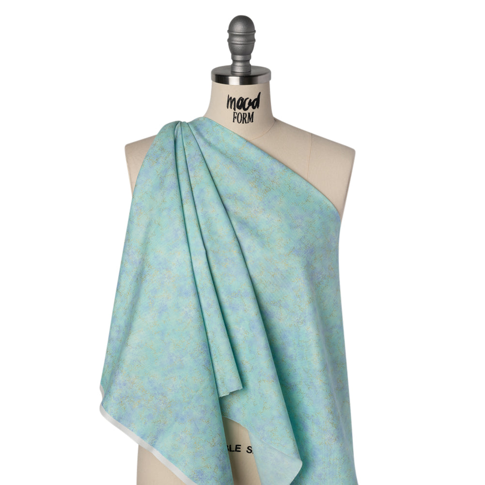 Metallic Printed Quilting Cotton by Northcott - Deep Sea Speckle - Shimmer Collection