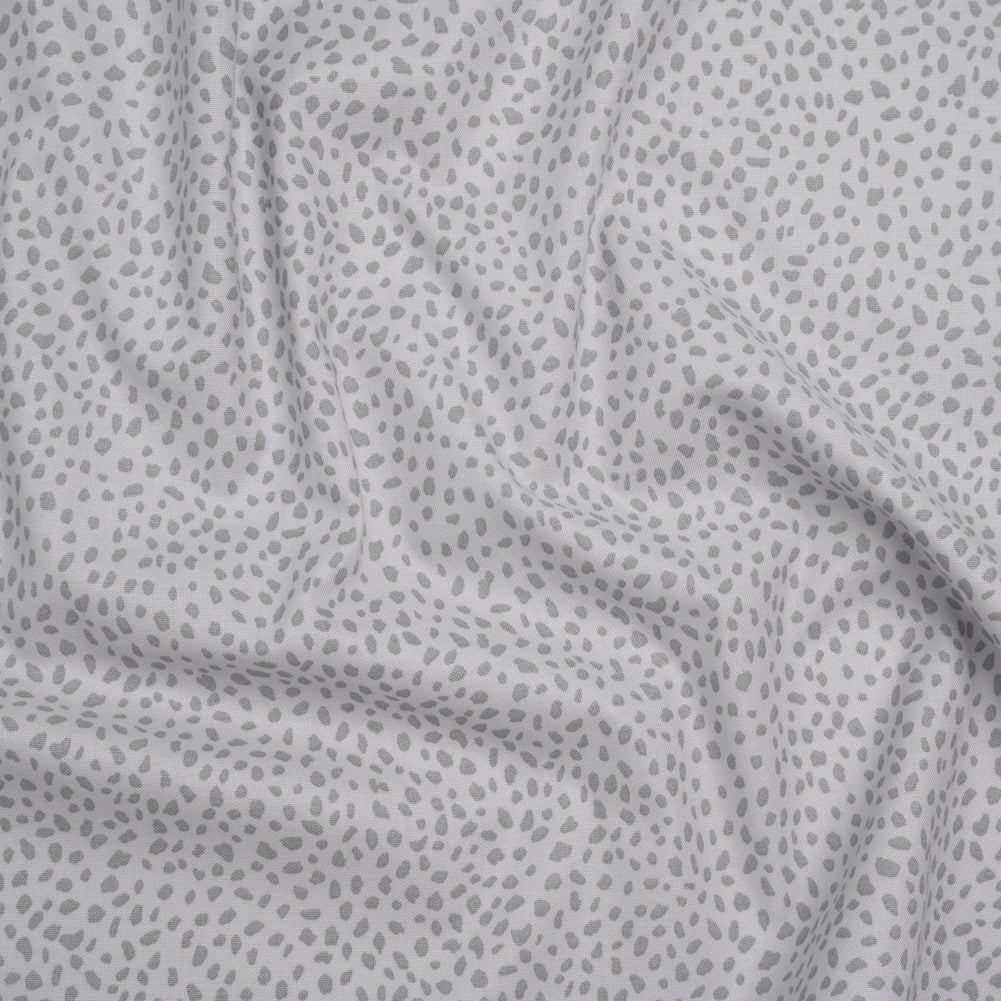 Printed Quilting Cotton by Ghazal Razavi for FIGO Studio - Gray on Gray Spotty - Dewfall Collection