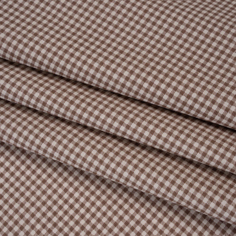 Printed Quilting Cotton by Ghazal Razavi for FIGO Studio - Walnut Checks - Nest Collection