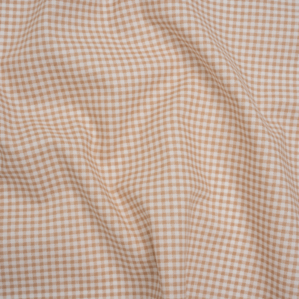 Printed Quilting Cotton by Ghazal Razavi for FIGO Studio - Toffee Checks - Nest Collection