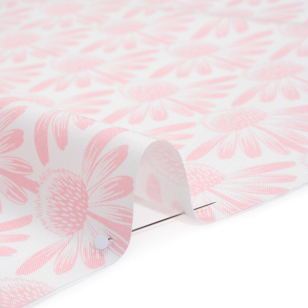 Printed Quilting Cotton by Anna Maria Textiles for Northcott - Blush Coneflower Floral - Indelible Soft Collection