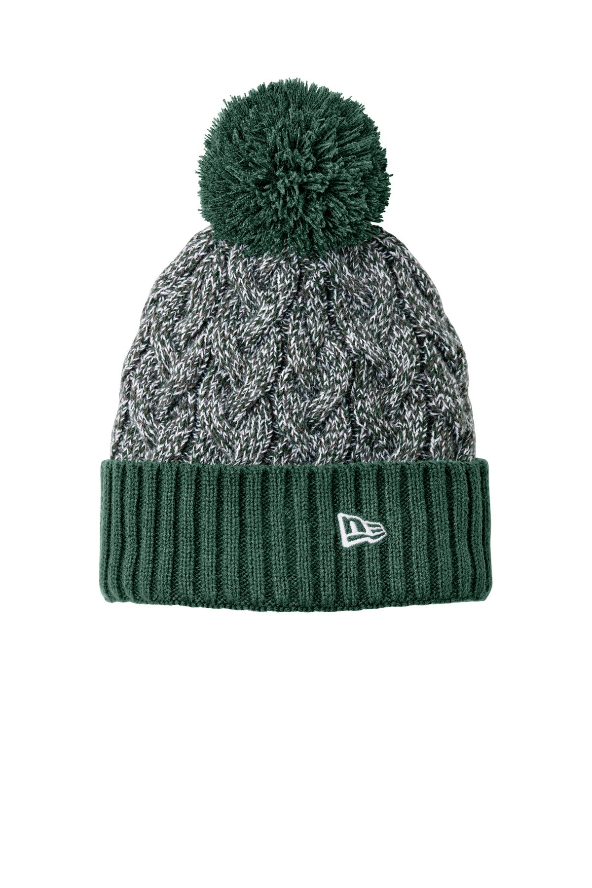 New Era® Marled Knit Pom Beanie with Fleece Lining