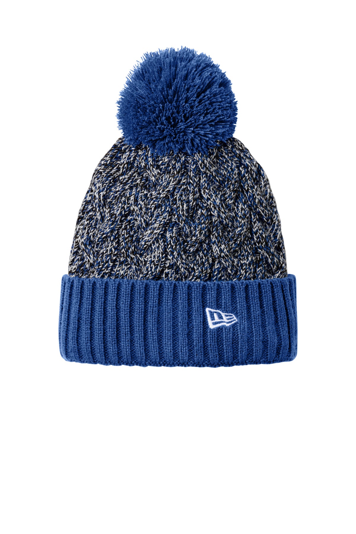 New Era® Marled Knit Pom Beanie with Fleece Lining