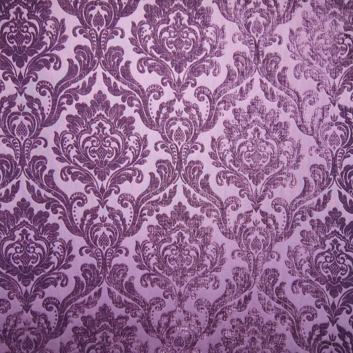 Neiman Traditional Damask Two-Toned Velvet Fabric - Damask Pattern, 57" Width (1 Yard)