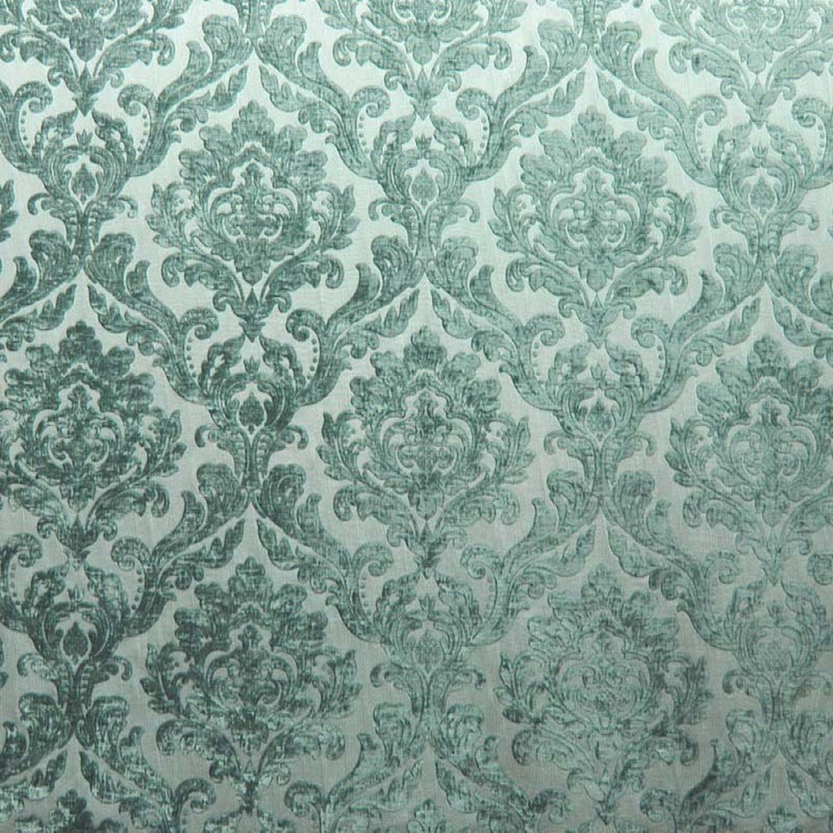 Neiman Traditional Damask Two-Toned Velvet Fabric - Damask Pattern, 57" Width (1 Yard)