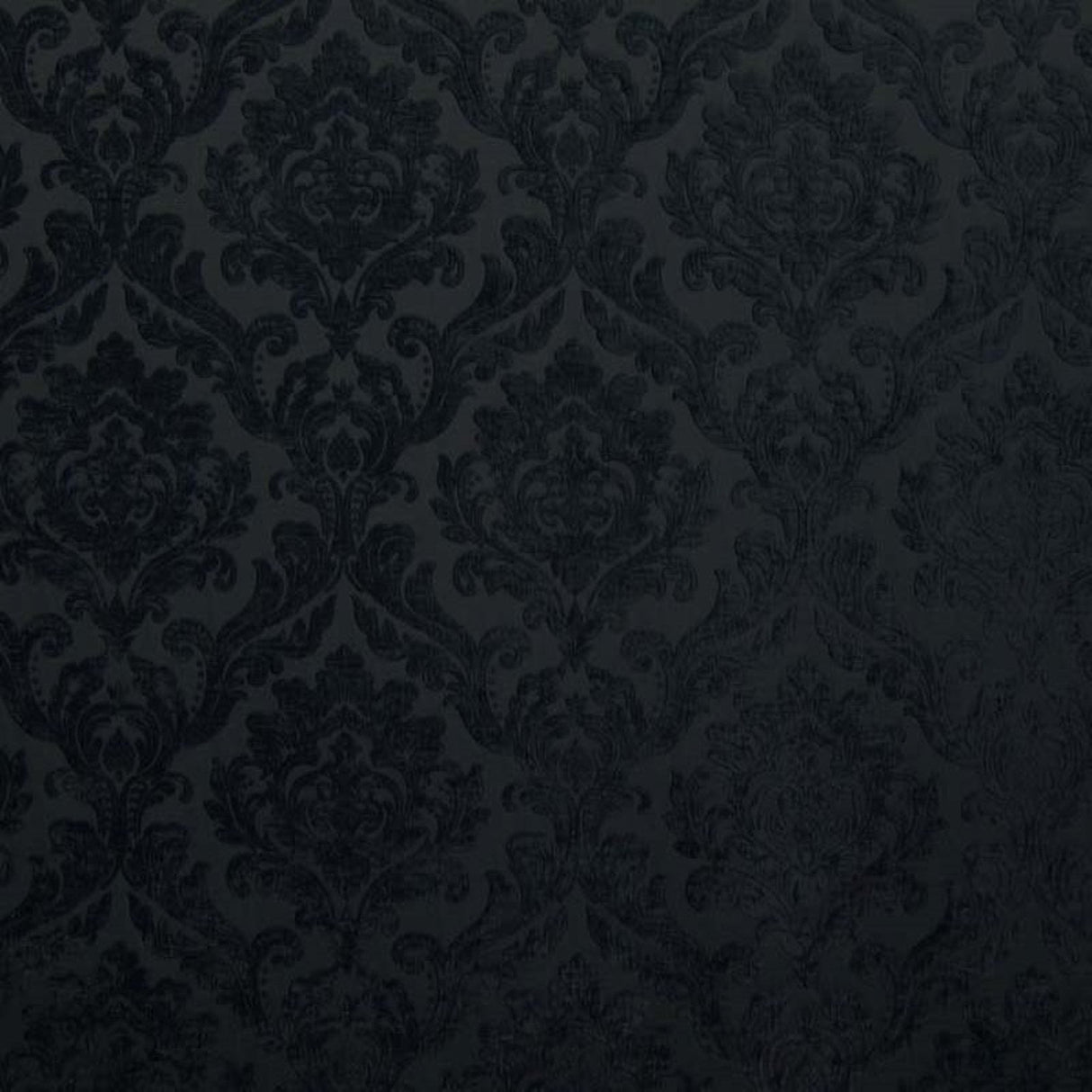 Neiman Traditional Damask Two-Toned Velvet Fabric - Damask Pattern, 57" Width (1 Yard)