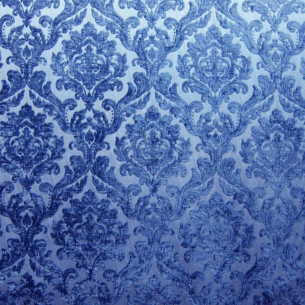 Neiman Traditional Damask Two-Toned Velvet Fabric - Damask Pattern, 57" Width (1 Yard)