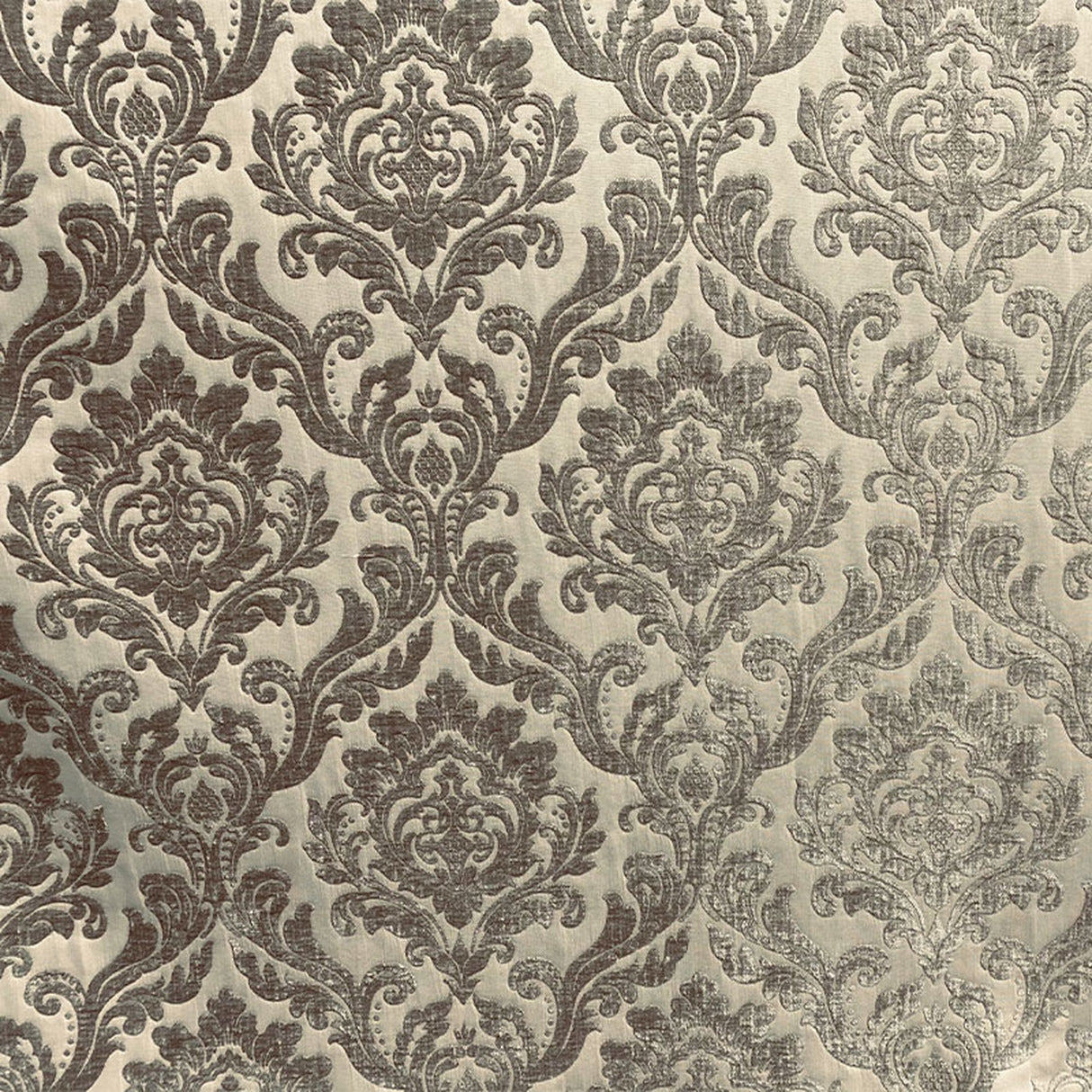 Neiman Traditional Damask Two-Toned Velvet Fabric - Damask Pattern, 57" Width (1 Yard)