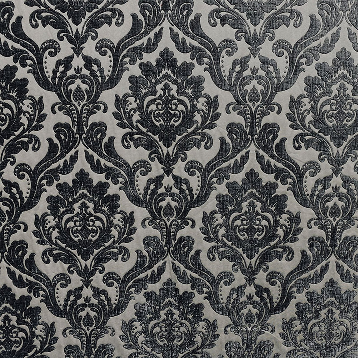 Neiman Traditional Damask Two-Toned Velvet Fabric - Damask Pattern, 57" Width (1 Yard)