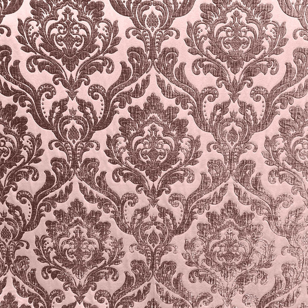 Neiman Traditional Damask Two-Toned Velvet Fabric - Damask Pattern, 57" Width (1 Yard)