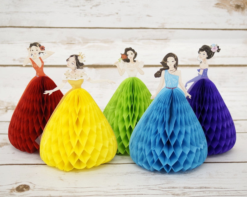 5.5" Yellow Quinceañera Paper Doll Favor – Pack of 12