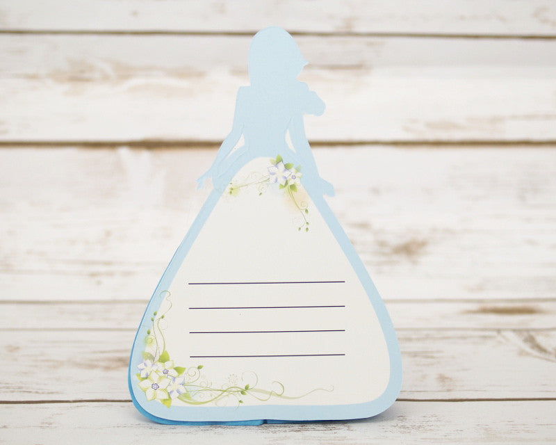 5.5" Turquoise Quinceañera Paper Doll Favor – Pack of 12
