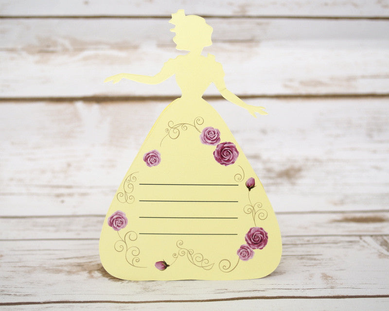 5.5" Yellow Quinceañera Paper Doll Favor – Pack of 12