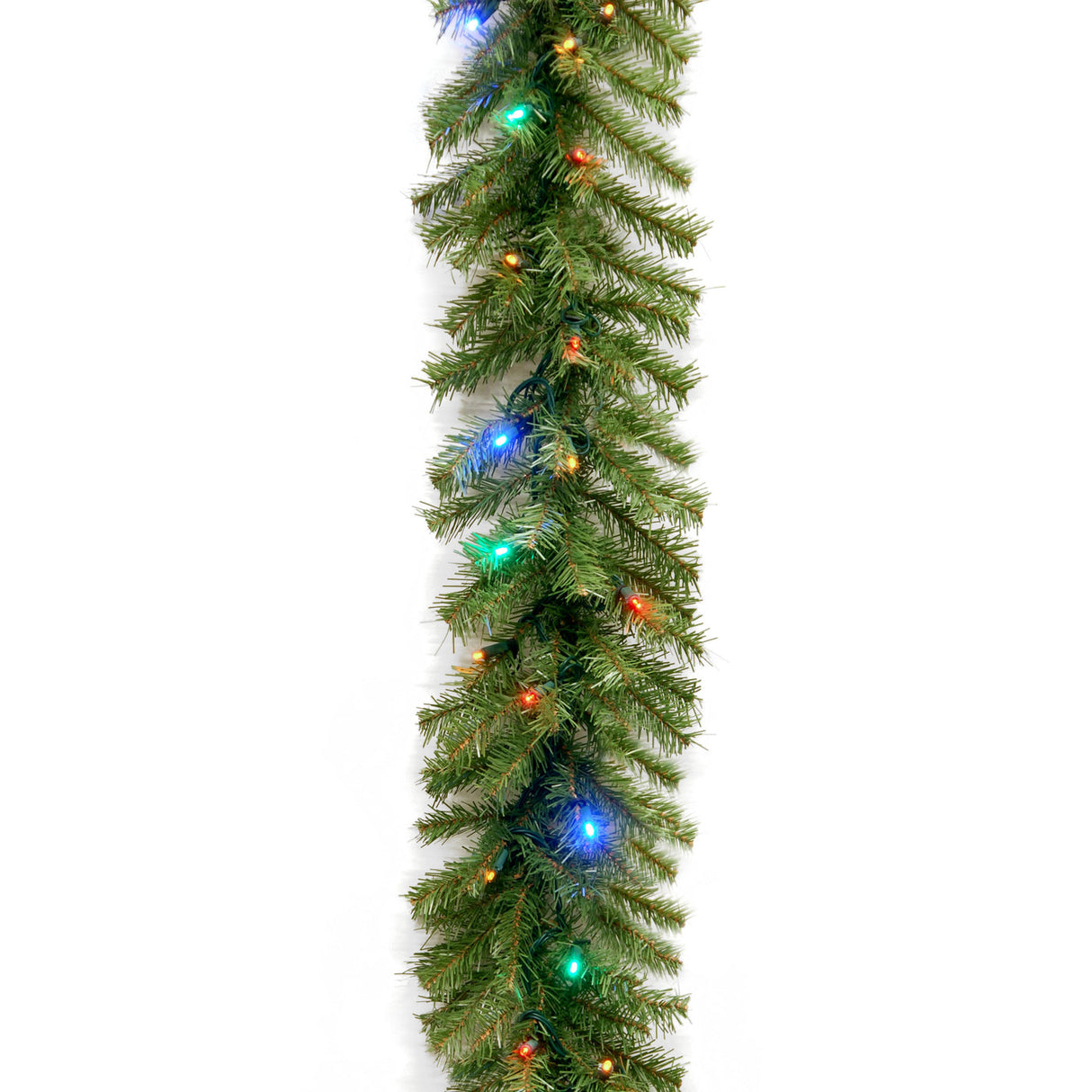 9FT Pre-Lit Norwood Fir Garland with Dual Color LED Lights