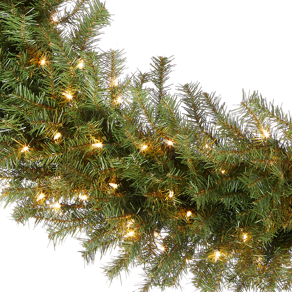 Pre-Lit Norwood Fir Wreath with Clear Lights, 48 Inch