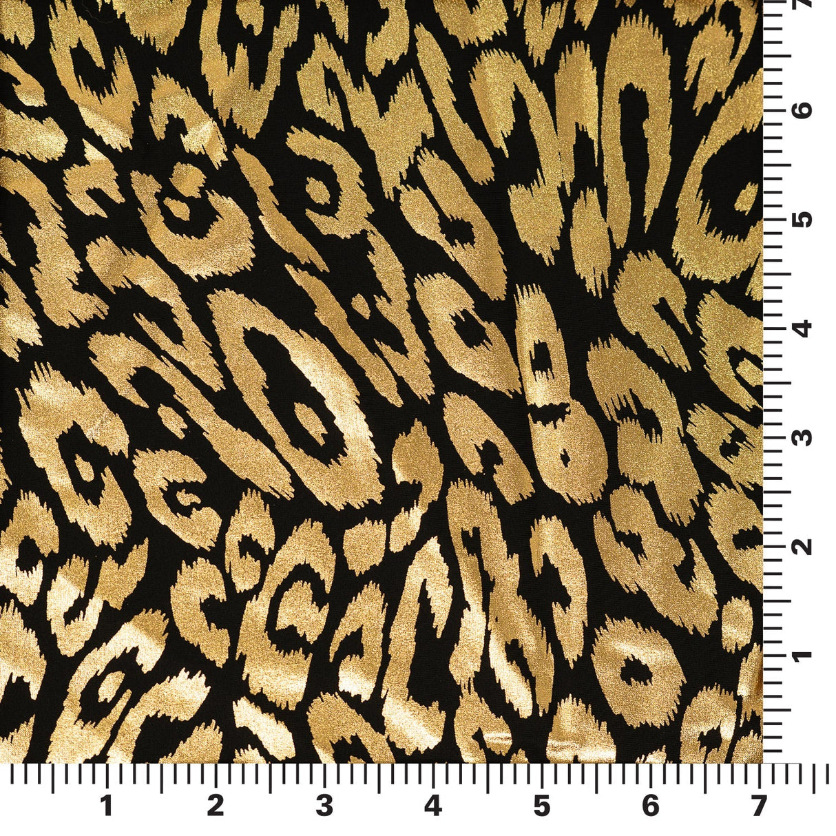 Madagascar Foiled Spandex Fabric - Cheetah Print, 58" Width (1 Yard)