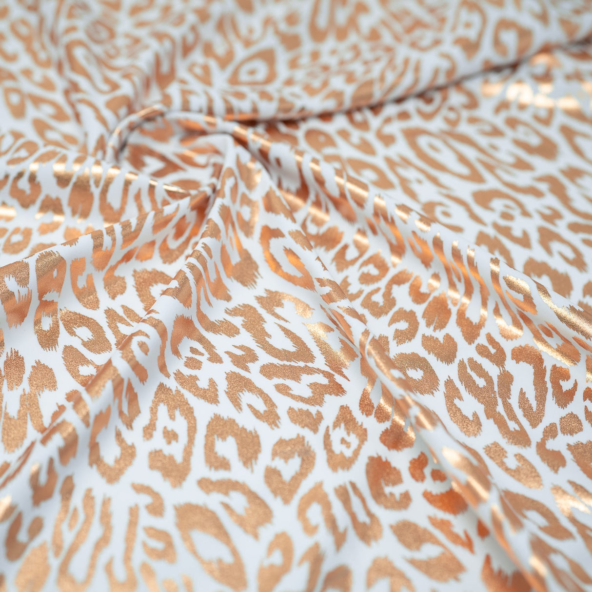 Madagascar Foiled Spandex Fabric - Cheetah Print, 58" Width (1 Yard)