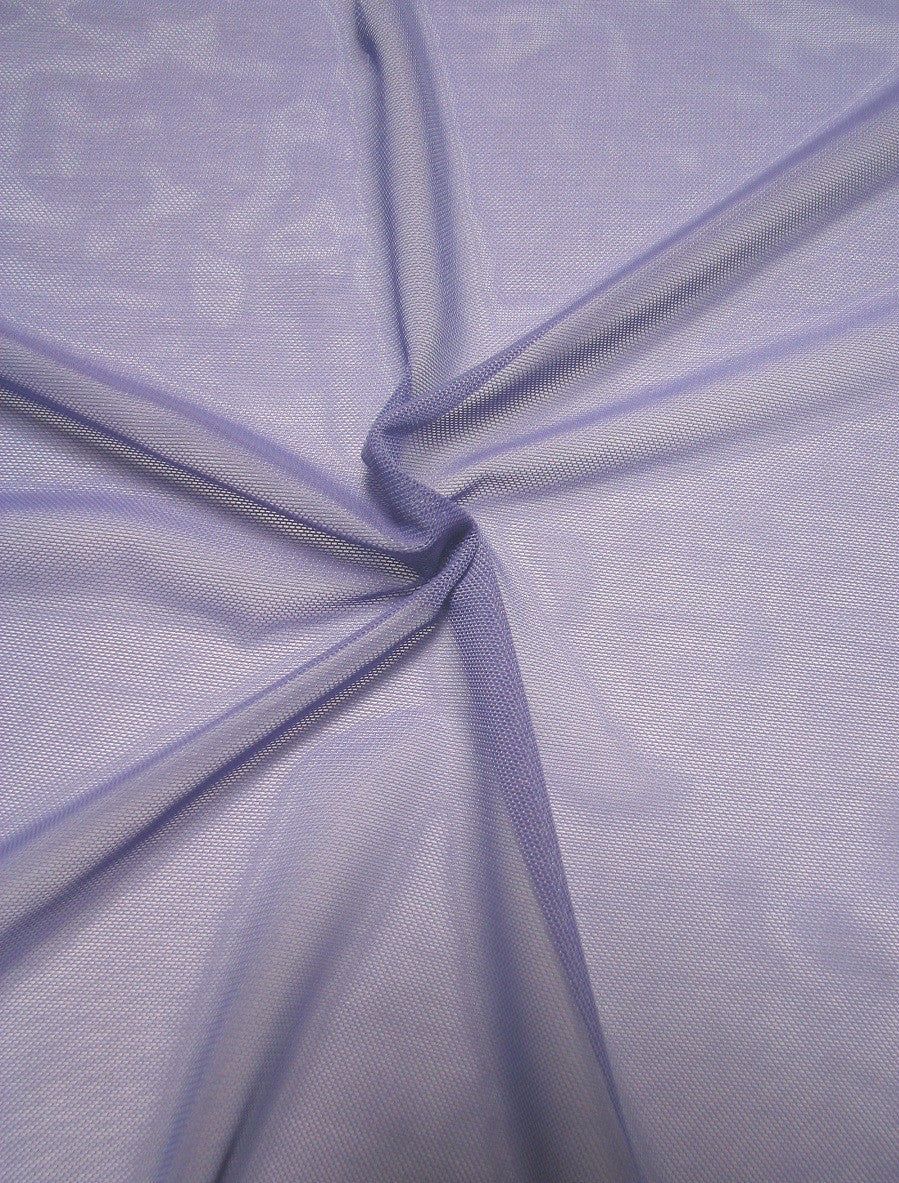 Solid Mesh Nylon Spandex Fabric - Lilac, Purple, Burgundy, Lime Green, Baby Blue, Hot Pink, Violet, Black, 58" Width