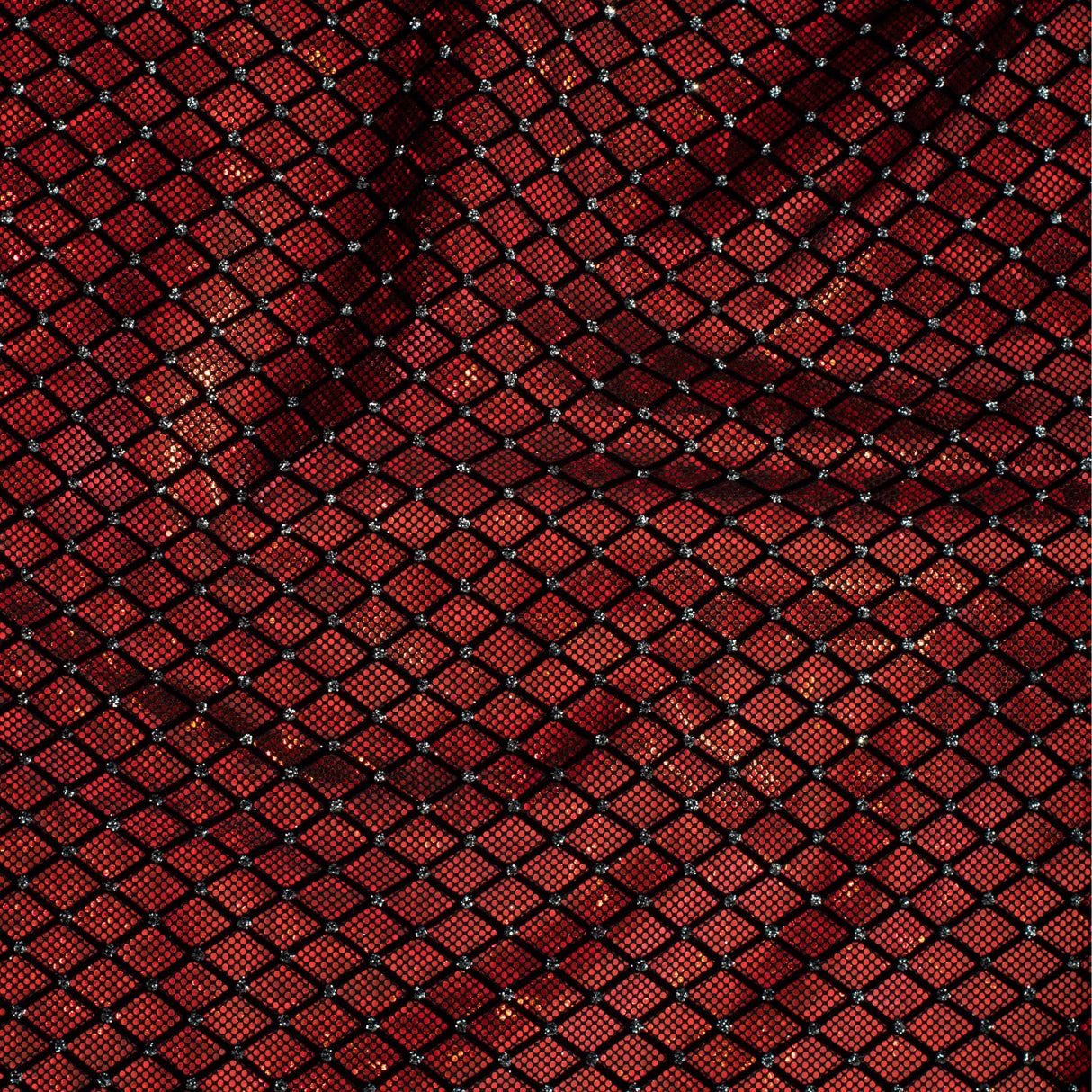 Nylon Spandex Diamond Flocking Hologram Fabric