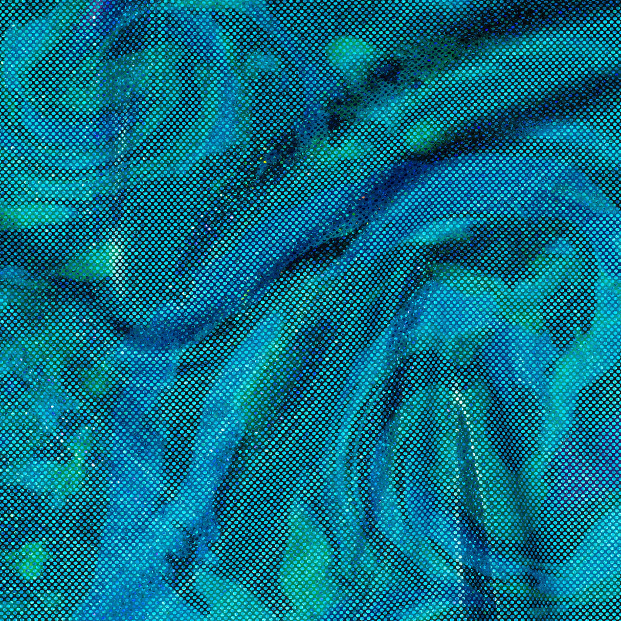 Hologram Stretch Polyester Spandex Fabric Fantastic Storm 60"