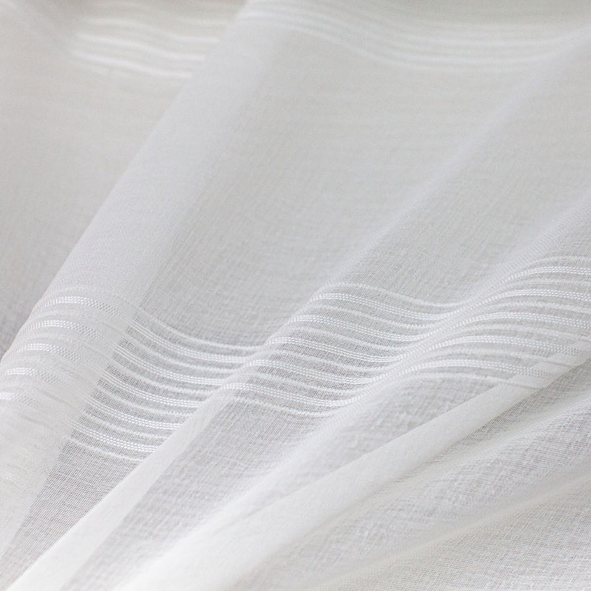 Nolan Fabric Polyester Fabric - Striped Sheer, 110" Width (1 Yard)