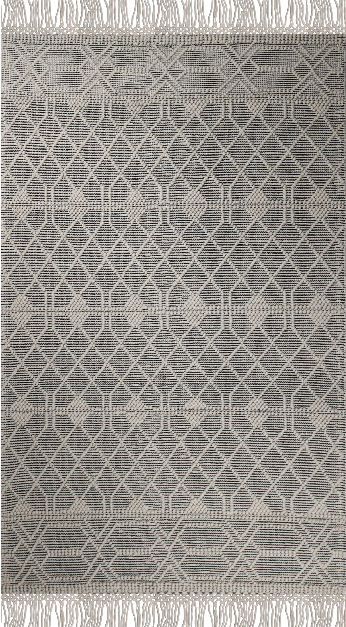 Noor Rug Collection Wool Blend Fabric - Bohemian Textured, Natural Colors, 9' X 12' (1 Piece)