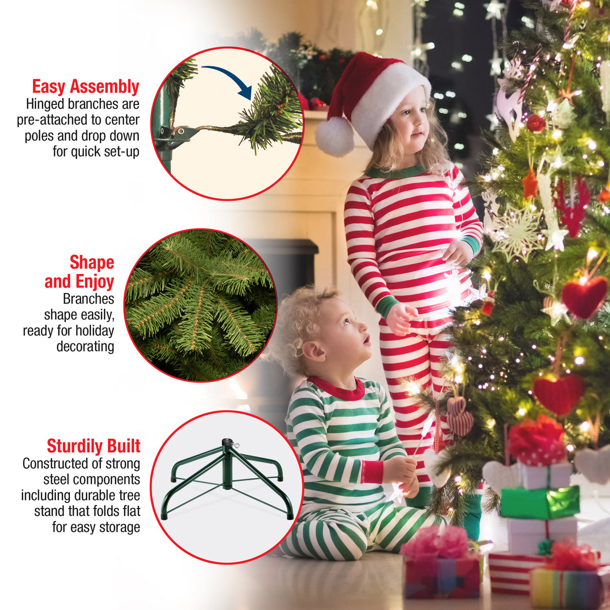 10ft North Valley Spruce Artificial Christmas Tree with Full Branch Design