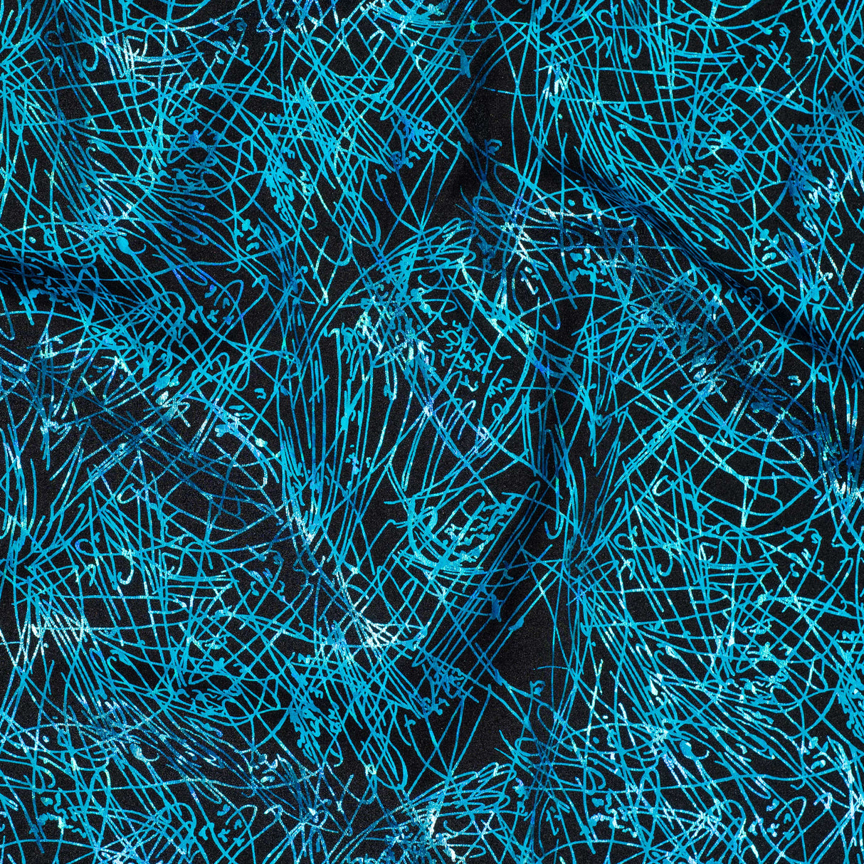 Nylon Spandex Fabric Dancing Splash Hologram Foil