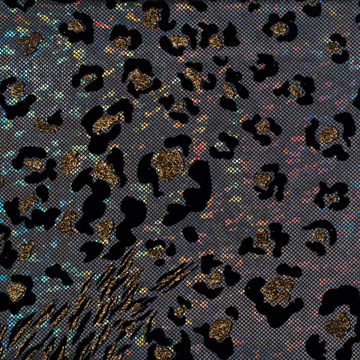 Leopard Flocked 4-Way Stretch Nylon Spandex Fabric