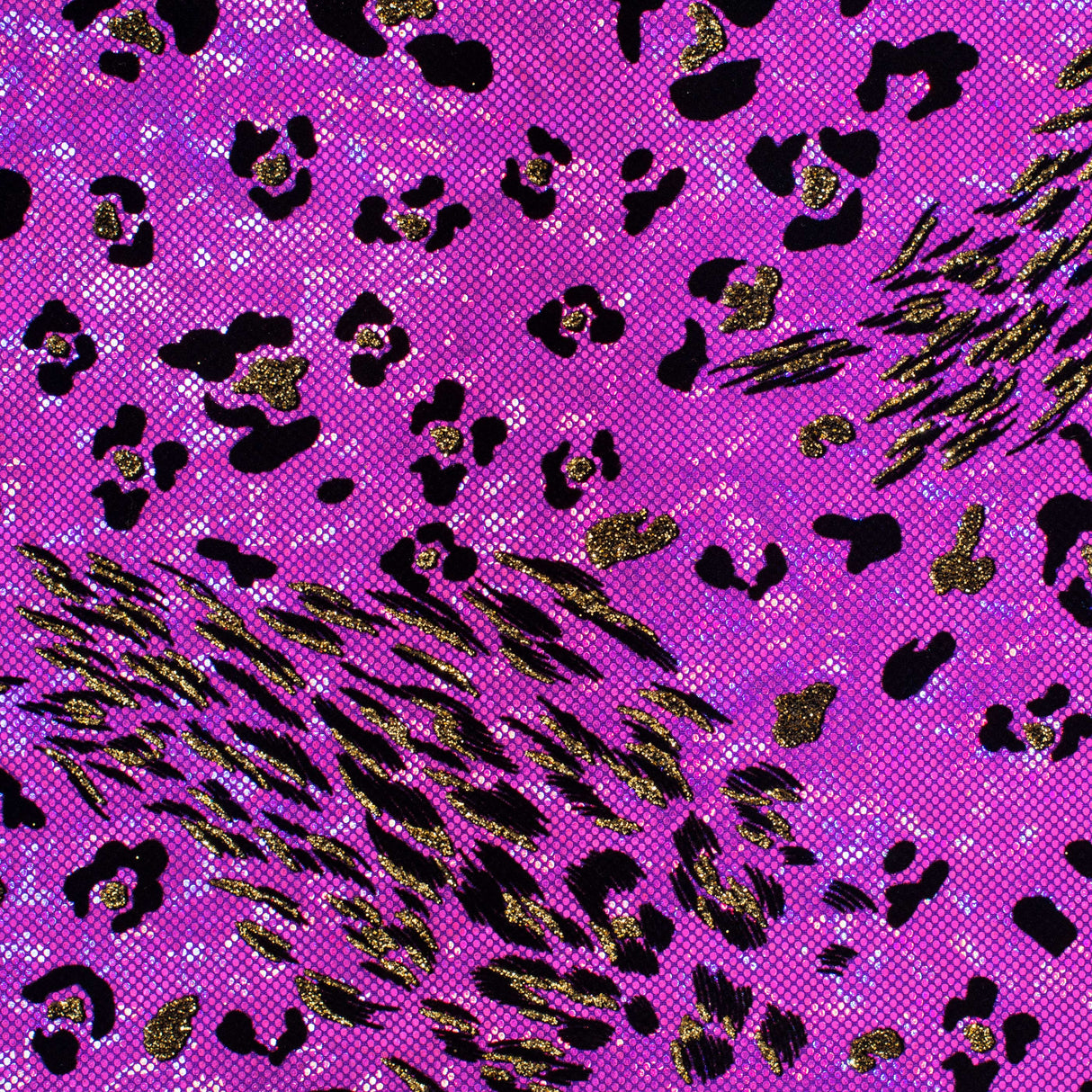 Leopard Flocked 4-Way Stretch Nylon Spandex Fabric