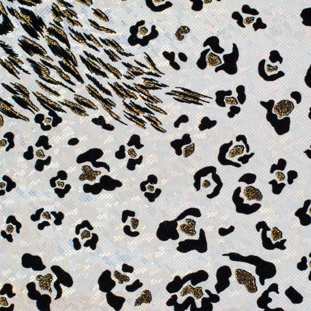 Leopard Flocked 4-Way Stretch Nylon Spandex Fabric
