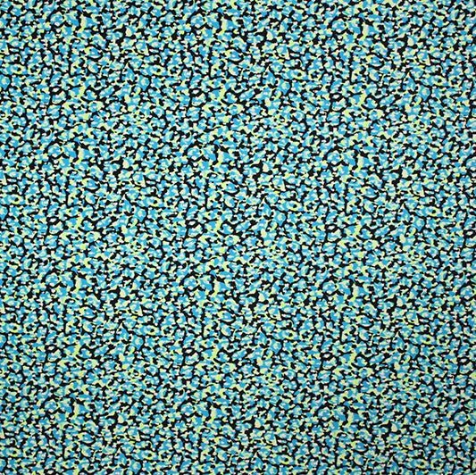 Blue Vibe Printed Nylon Spandex Fabric - Blue Print, 55/56" Width (1 Yard)