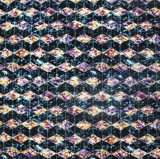 Printed Spandex Geometric Diamond