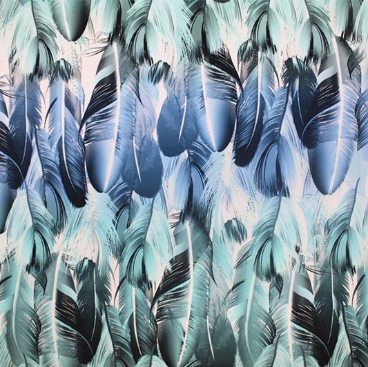 Printed Spandex Soothing Feathers